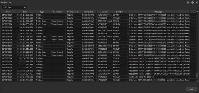 Activity Log - Overcharts Help Center